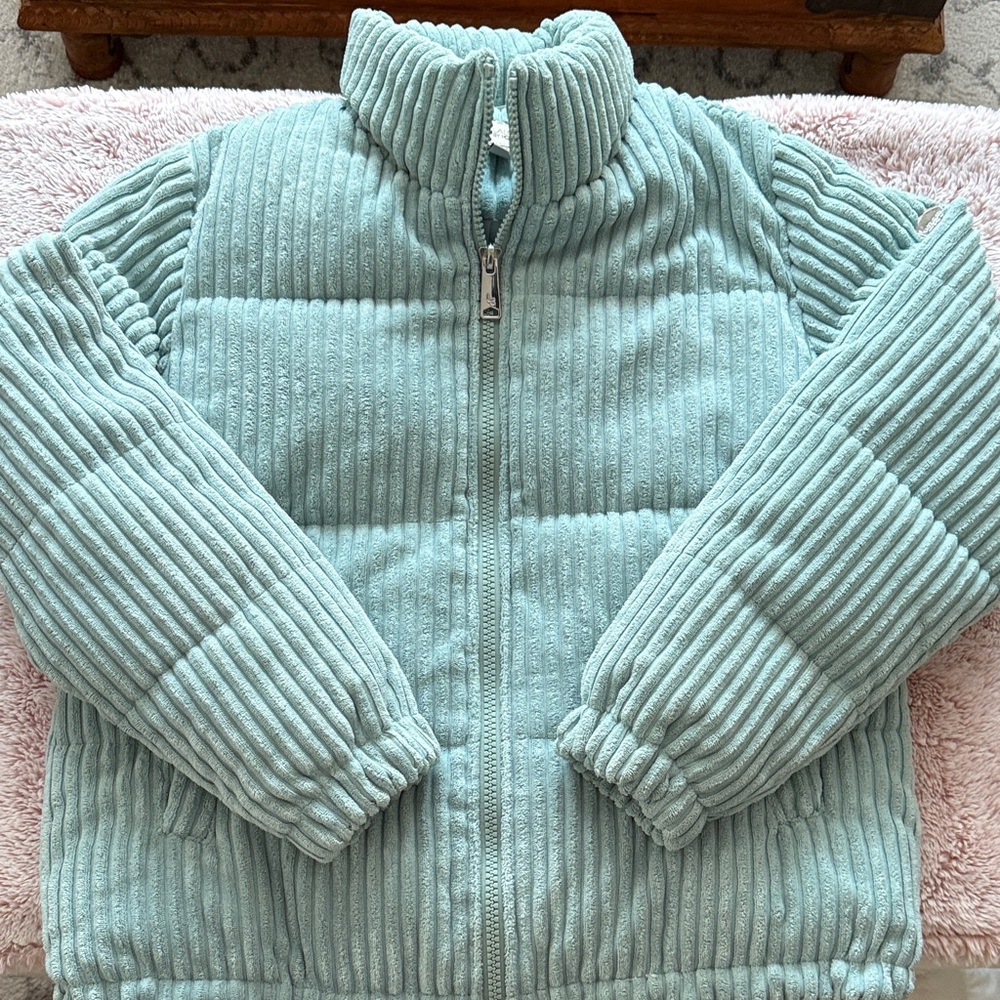 Koolaburra Light Blue Ribbed Puffer Jacket